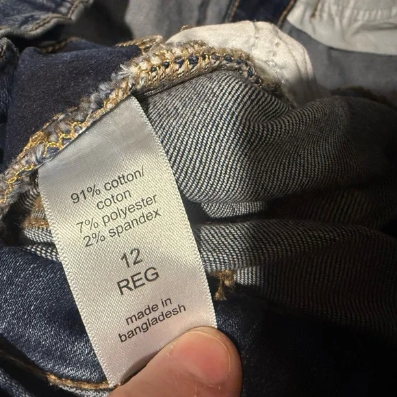 Maurices Denim Bib Flare Overalls Womens 12 (inseam 32) blue stretch western NWT - Picture 13 of 15